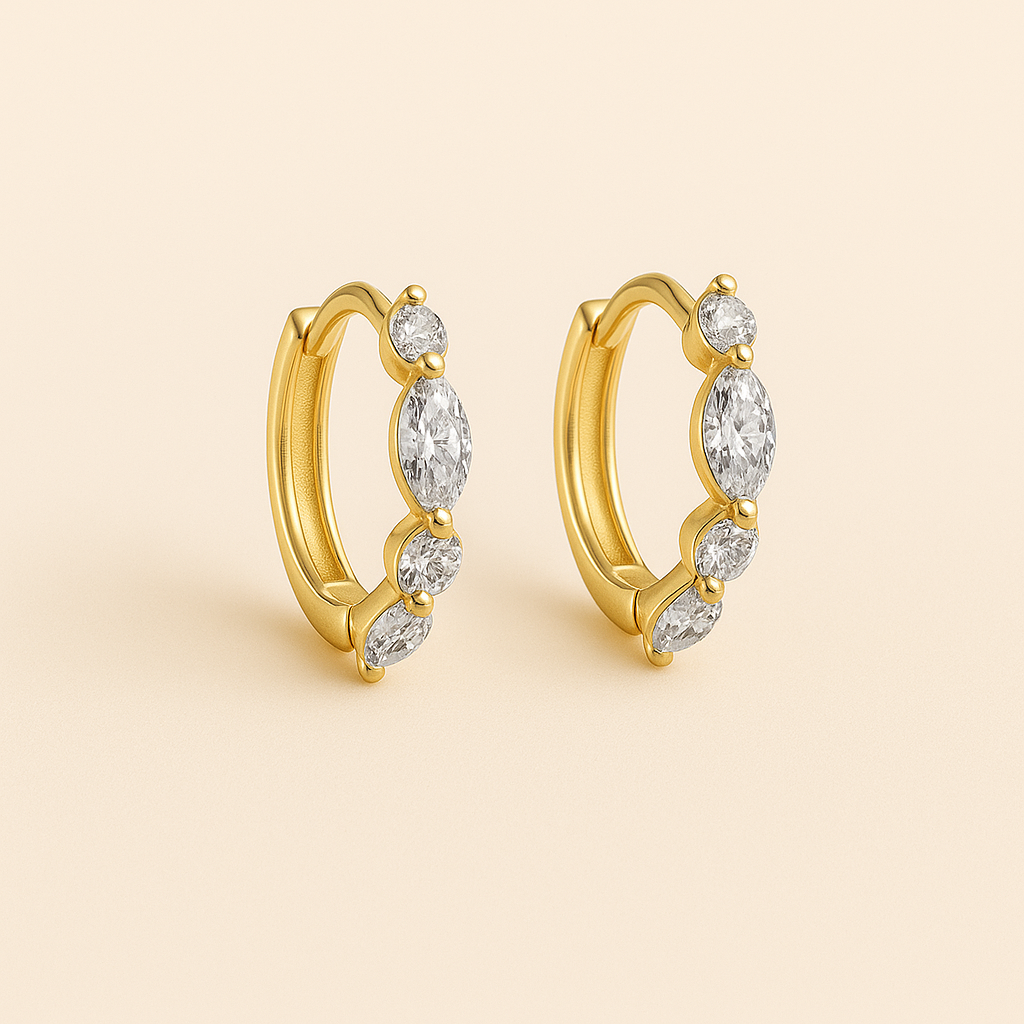Lumarish™ Gold Diamond Earrings