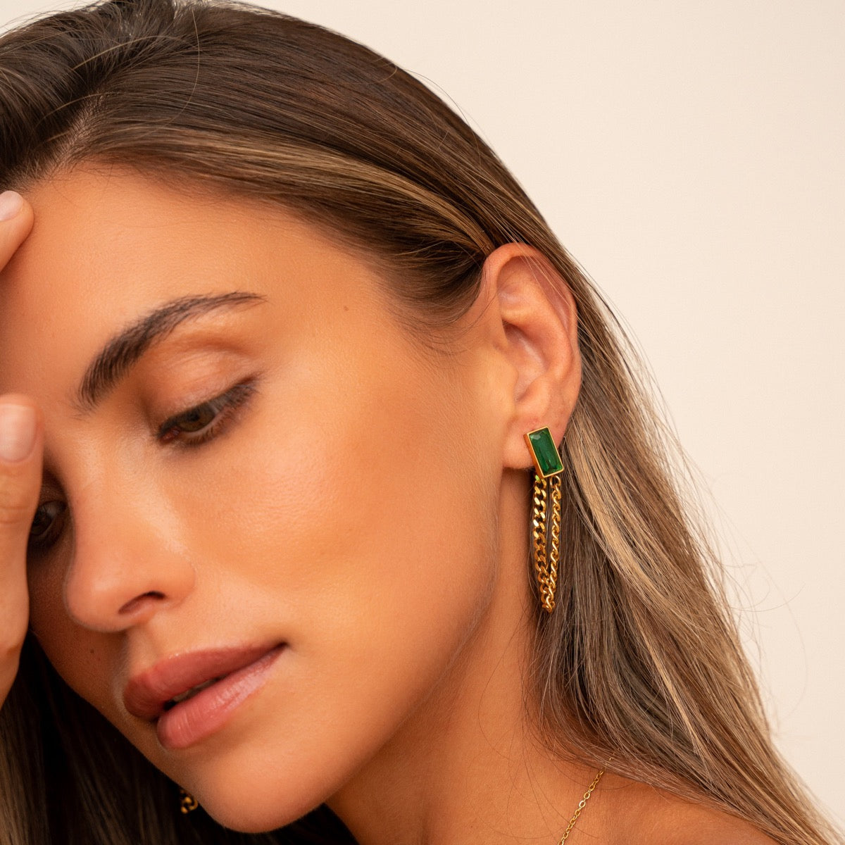 Lumarish™ Gold Chain Earrings