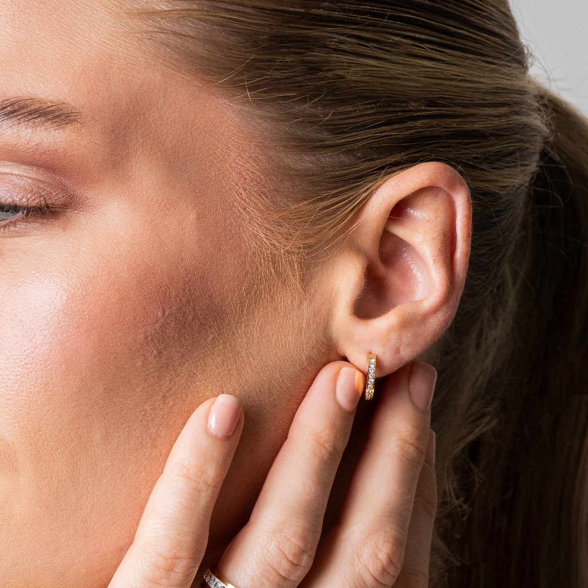 Lumarish™ Gold Zirconia Hoops