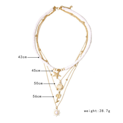 Lumarish™ Retro Sea Multi‑Layer Beach Necklace