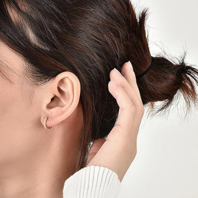 Lumarish™ Gold Stone Hoops