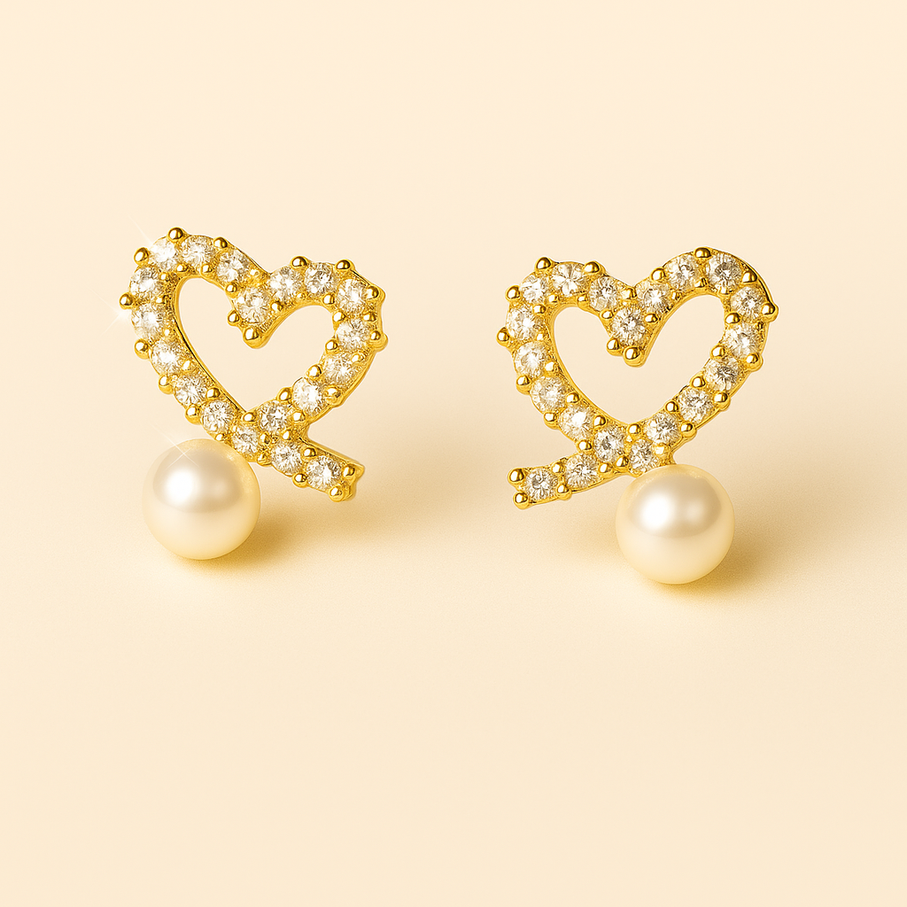 Lumarish™ Heart Earrings with Zirconia