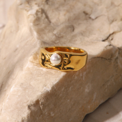 Lumarish™ Gold Pearl Ring