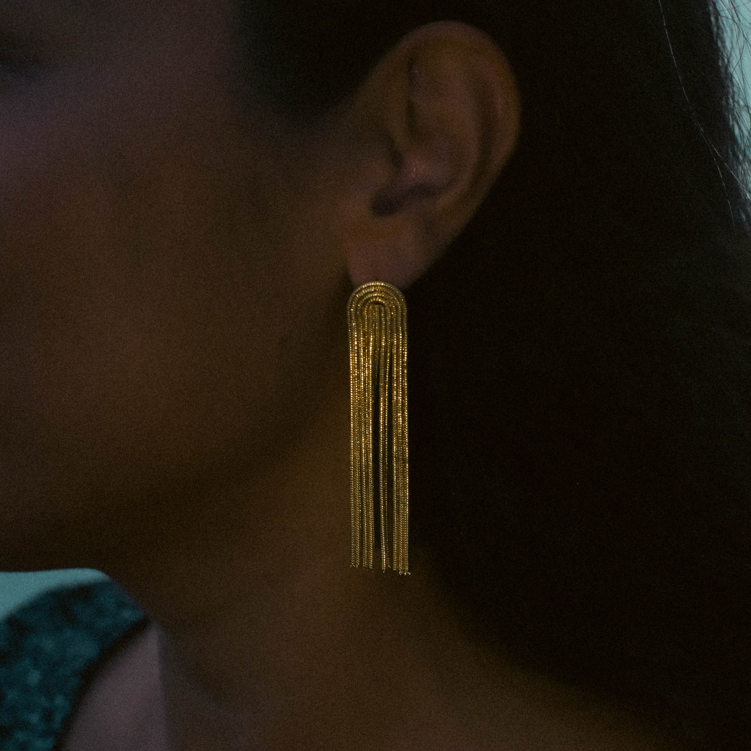 Lumarish™  Gold Fringe Earrings