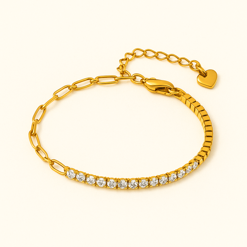 Lumarish™ Paperclip and Tennis Bracelet