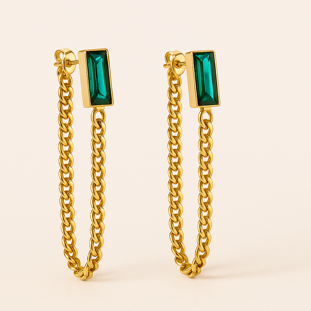 Lumarish™ Gold Chain Earrings