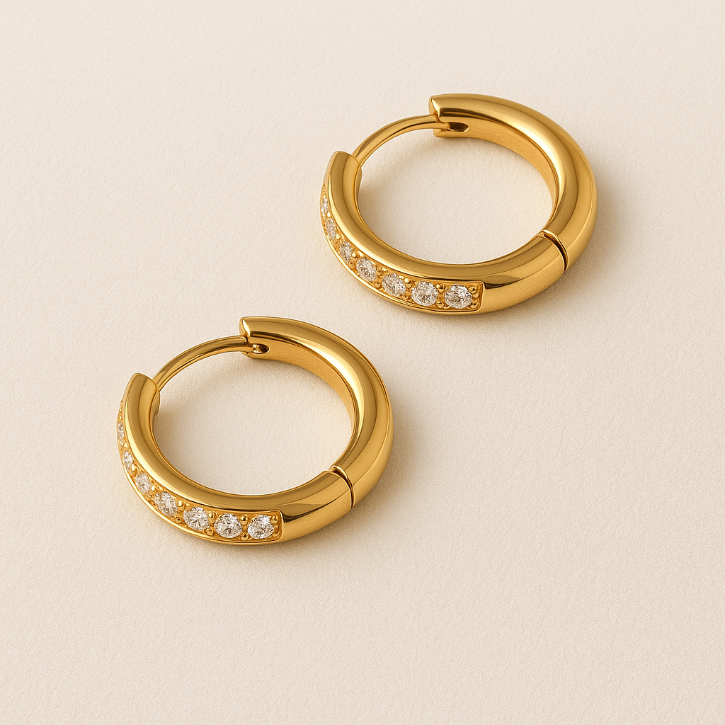 Lumarish™ Gold Zirconia Hoops