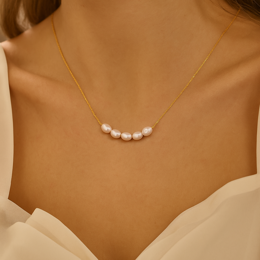 Lumarish™ Gold Pearl Necklace