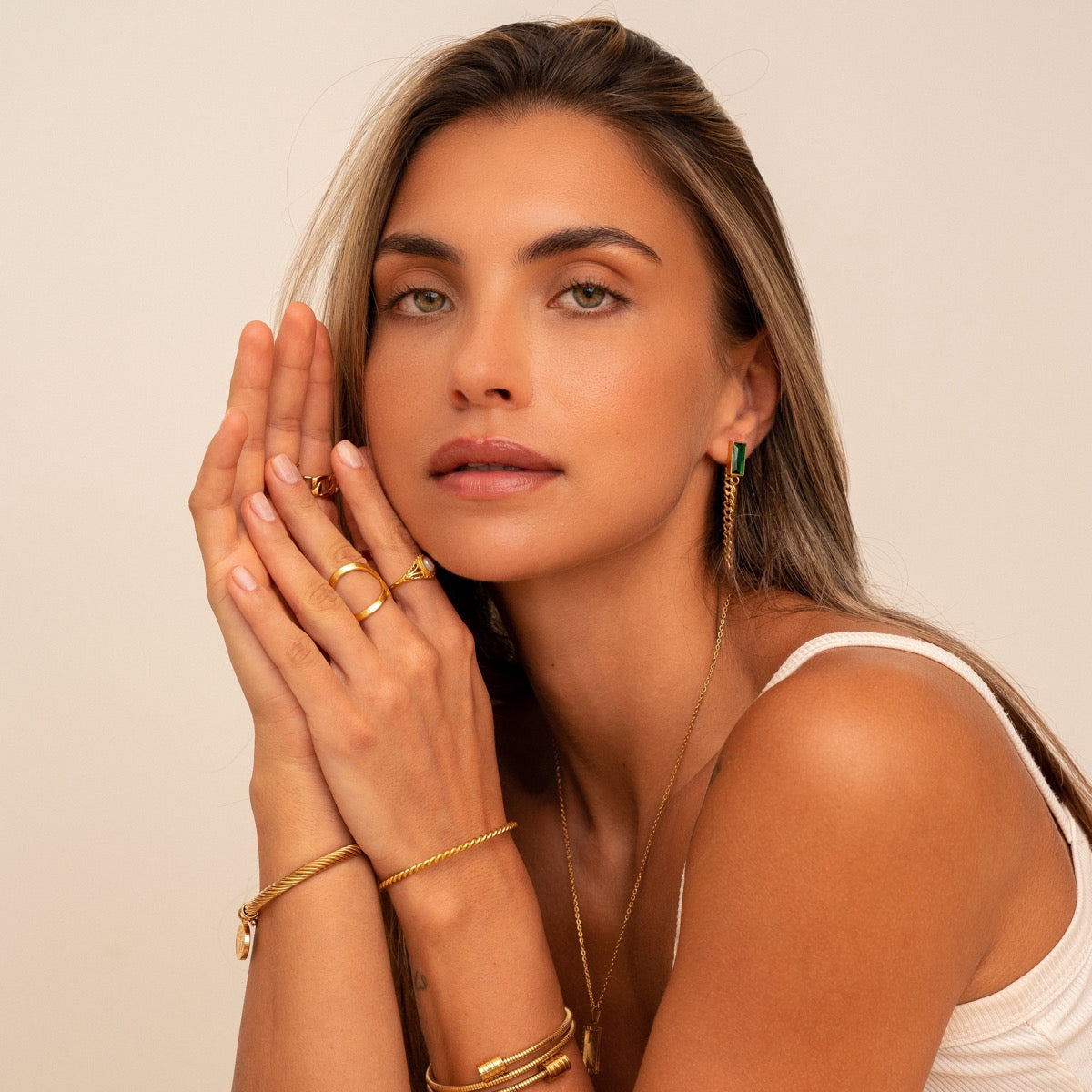 Lumarish™ Gold Chain Earrings