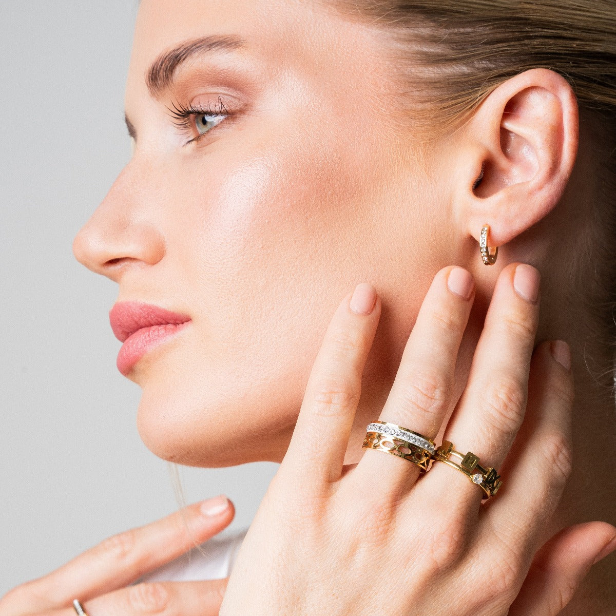 Lumarish™ Gold Zirconia Hoops