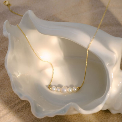 Lumarish™ Gold Pearl Necklace