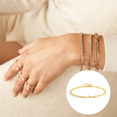 Lumarish™ Paperclip and Tennis Bracelet