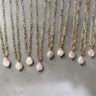 Lumarish™ Paperclip Necklace with Pearl