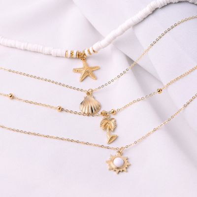 Lumarish™ Retro Sea Multi‑Layer Beach Necklace