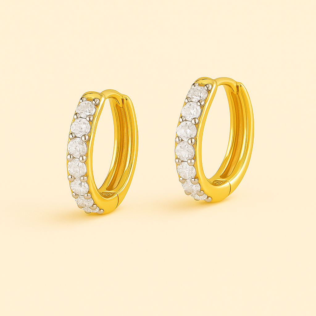 Lumarish™ Gold Stone Hoops