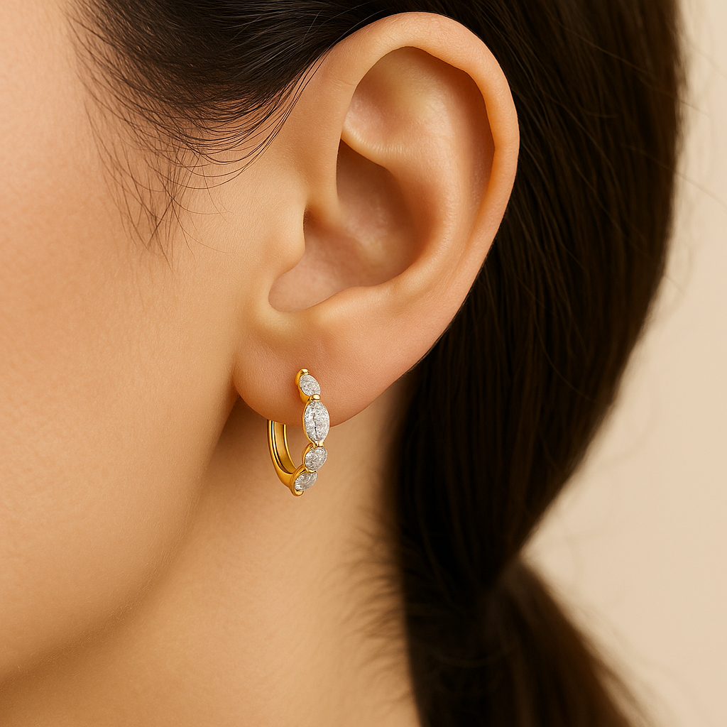 Lumarish™ Gold Diamond Earrings